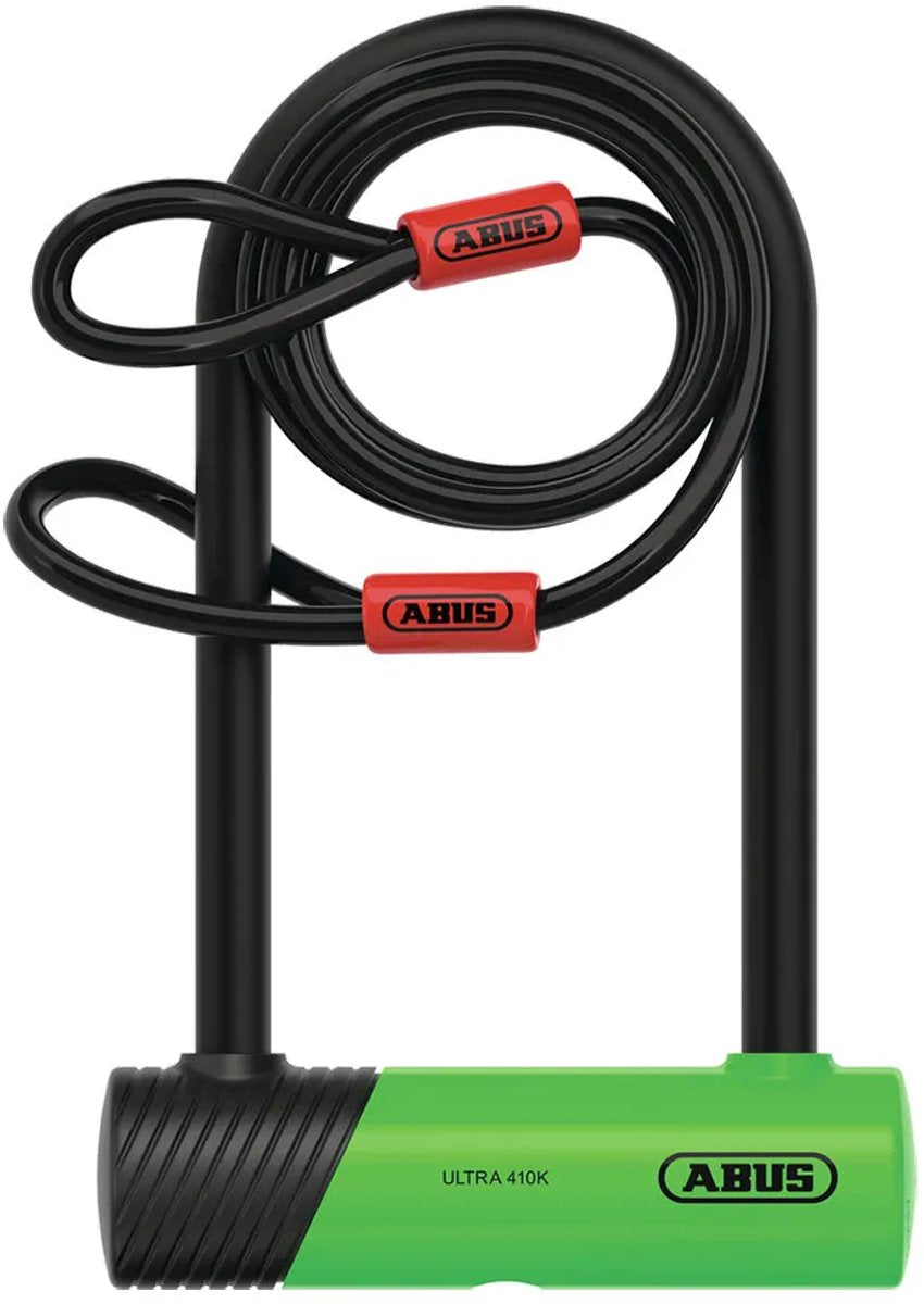 Abus ultra mini 410k 150hb180 u-lock incl. cobra loop cable and sh34 bracket