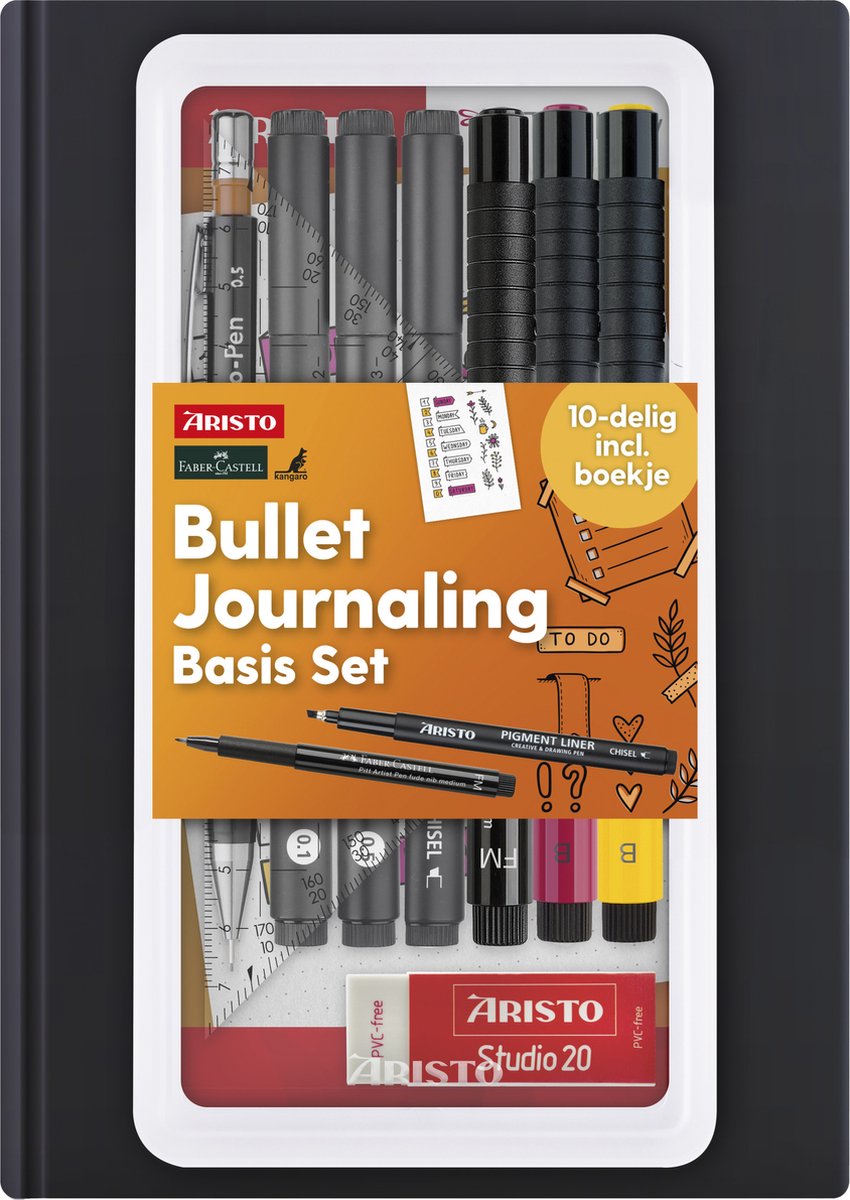 Kangaro tekenen - tekenset - bulletjournaling - 10-delig