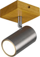 Trio marley - spot - níquel mate - excl. 1x gu10 4.5w - elemento de madera