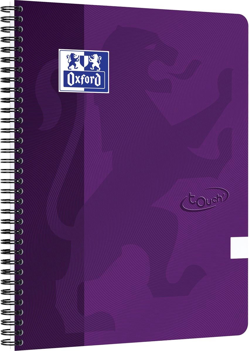 Oxford touch - notitieboek - a4 - blanco - 140 pagina's - 90g - soft cover - paars