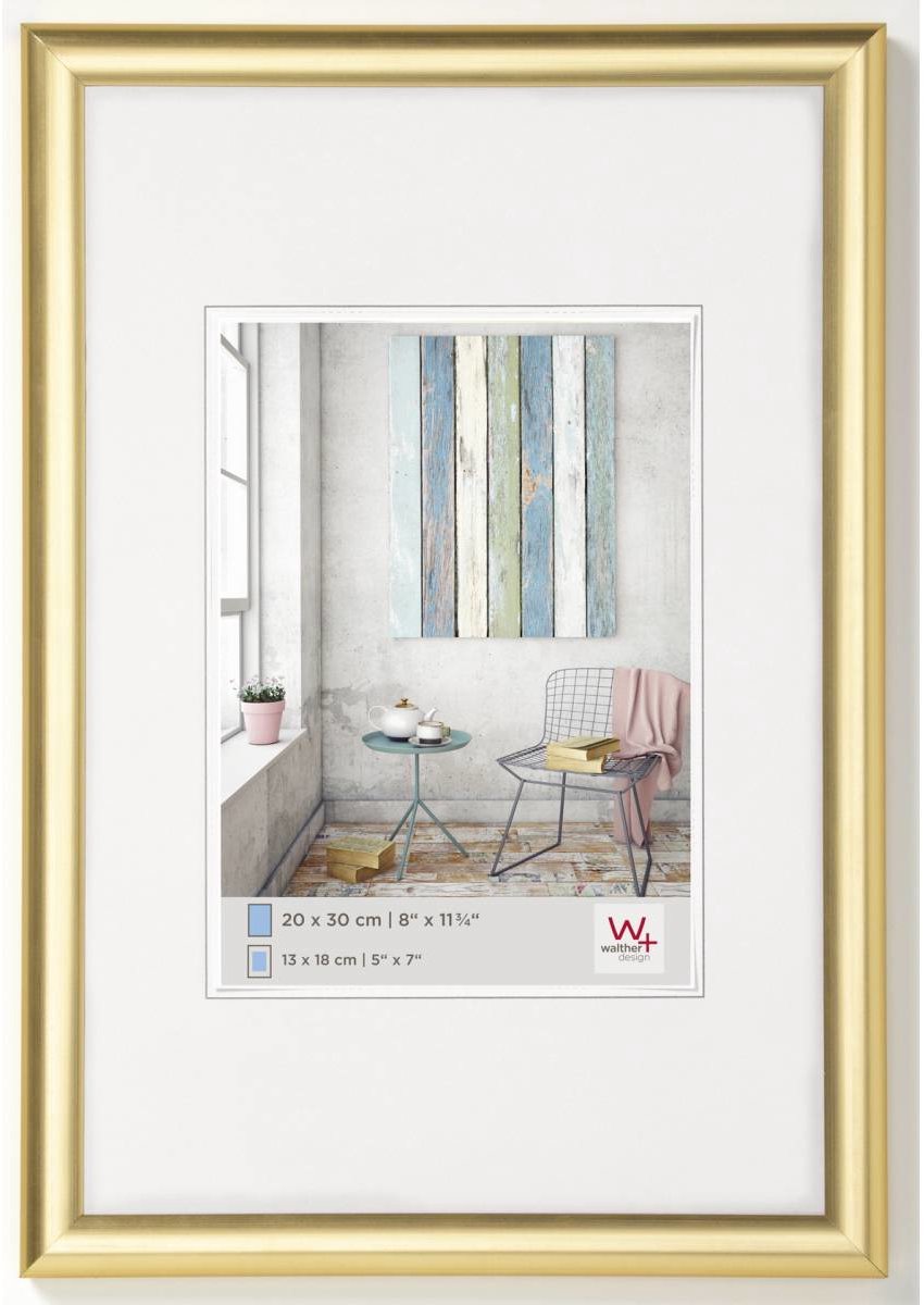 Walther trendstyle - kunststof lijst - fotoformaat 20x30 cm - goud