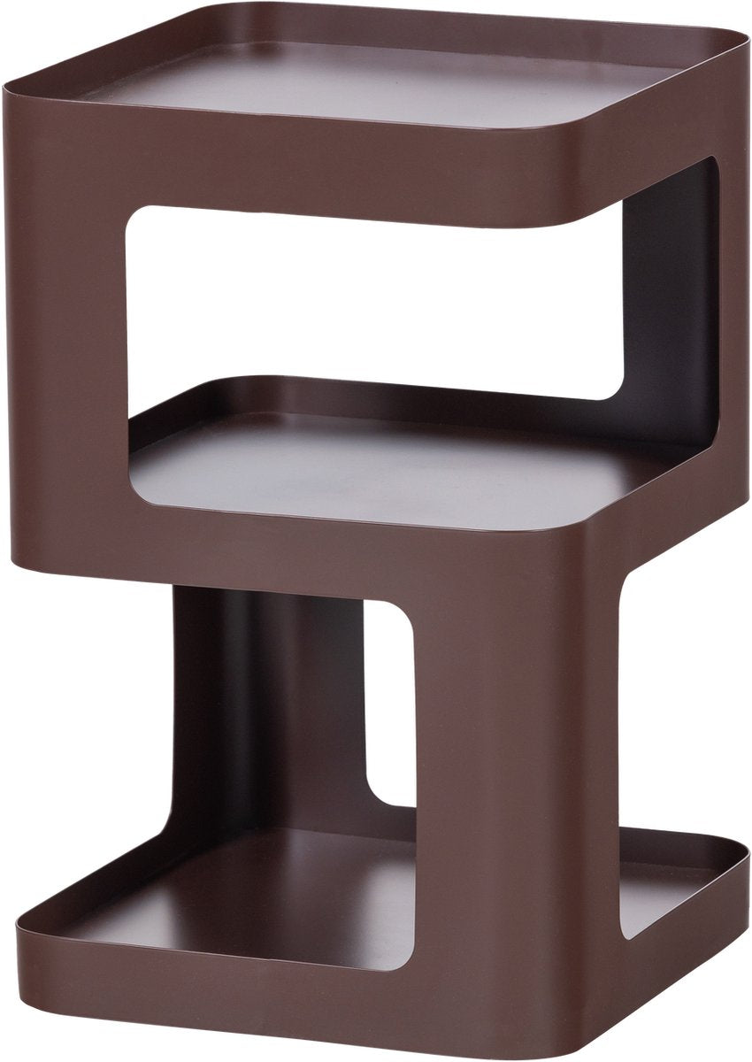Comodino Wood riv - metallo - marrone viola - 54x35x35