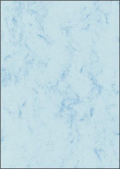 Sigel design paper a4 - with marble blue motif - two-sided - 200 grams - 50 sheets - si-dp551