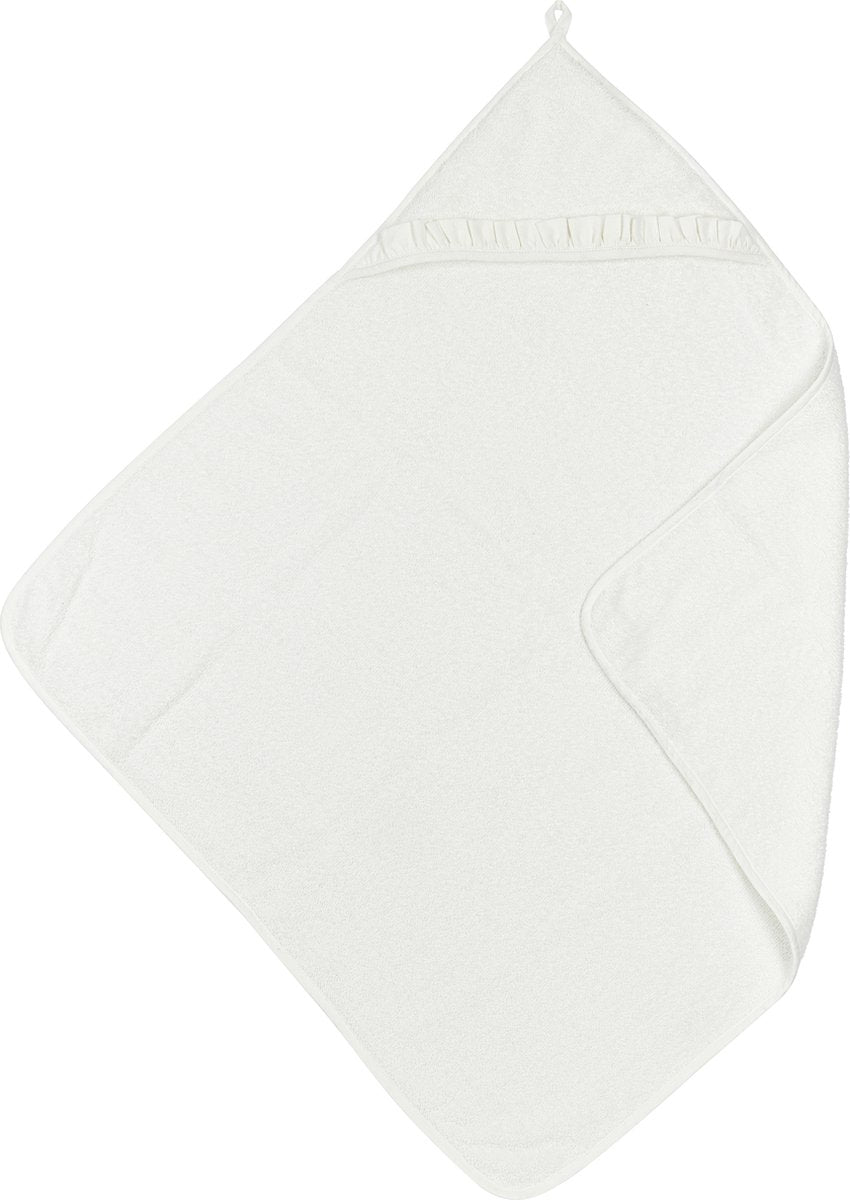 Mantella da bagno con volant Meyco per bambini - bianco sporco - 80x80 cm