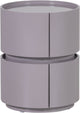 Comodino Woood lunex - legno - grigio chiaro lucido - 50x40x40