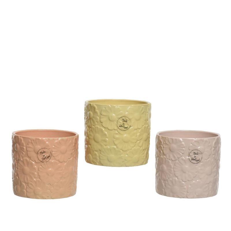 Decoris bloempot keramiek ø12.8x13.1cm