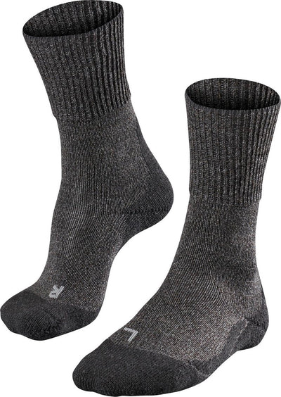Falke tk1 wool anti-blaar dik wol functioneel materiaal wandelsokken heren grijs - maat 42-43