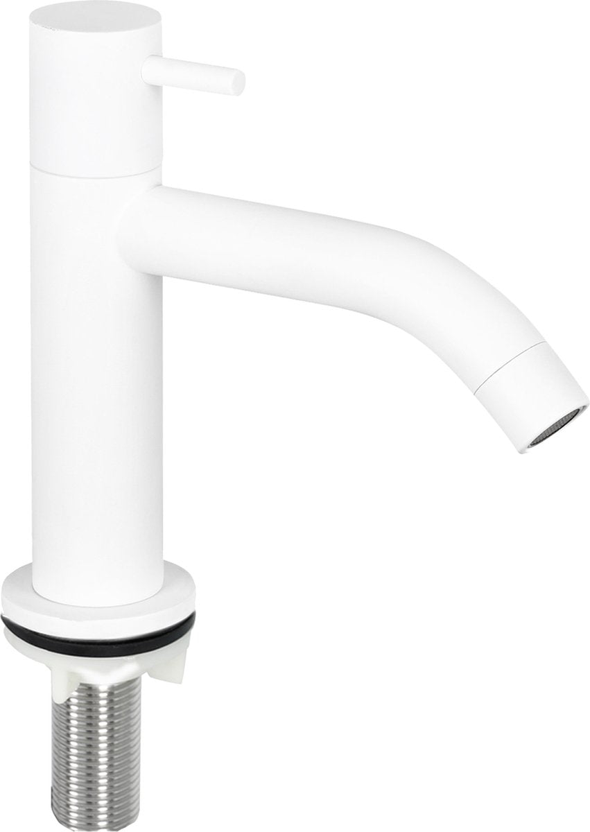 Grifo de agua fría Differnz - mix match - curvo - blanco mate