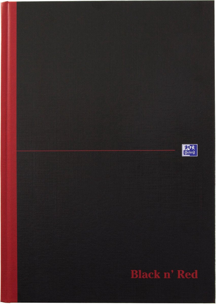 Quaderno Oxford nero e rosso a4 96 fogli a righe.