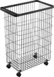 Cesto para la ropa sucia Yamazaki con ruedas - torre - negro