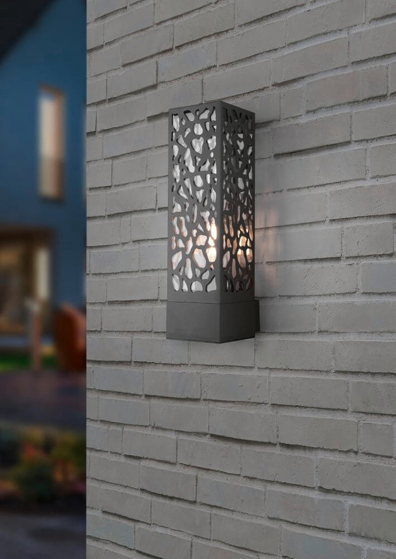 Trio cooper - lámpara de pared - antracita - excl. 1x e27 4w - iluminación exterior - ip44