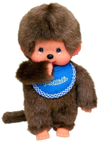 Monchichi | ragazzo con bavaglino blu 20 cm