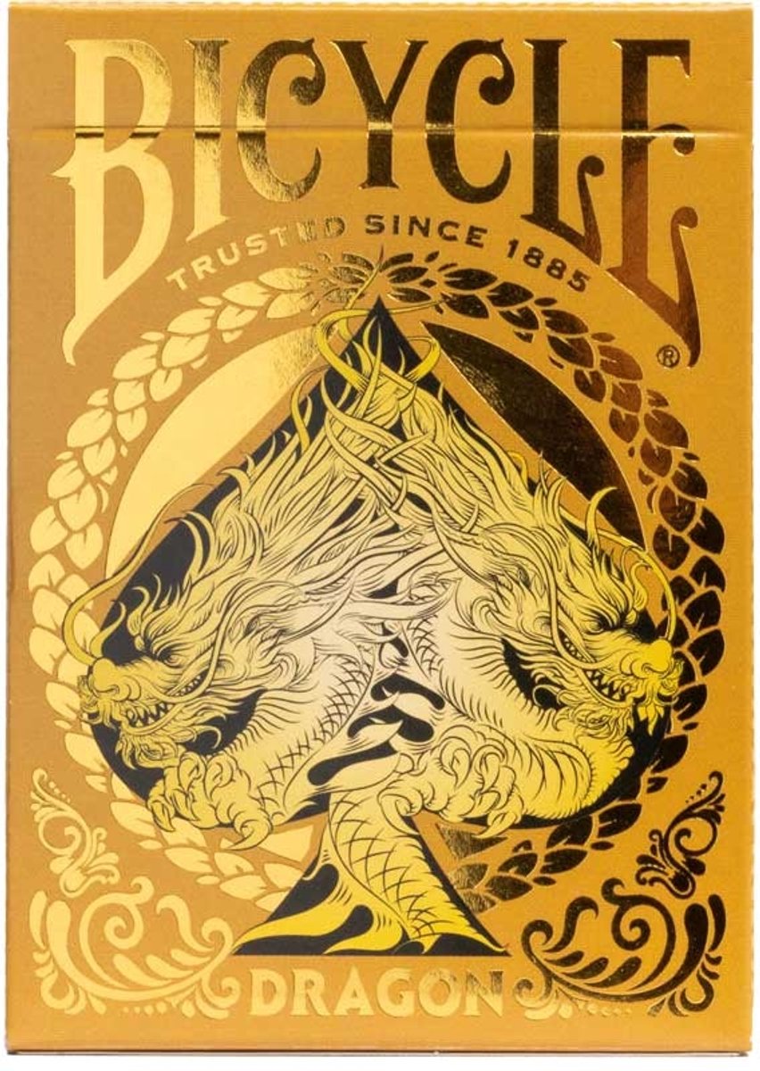 Bicycle dragon gold - naipes premium - póquer - ultimates - coleccionable