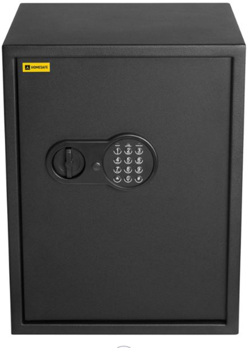 Cassaforte elettronica Brihard homesafe hv50e, con ripiano, tastiera a membrana, incl. batt. ancore, 56l - nero ral 9005
