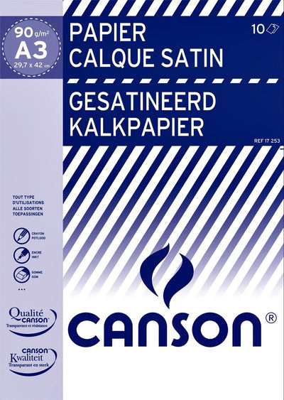 Canson tracing paper size 297 x 42 cm (A3) case of 10 sheets