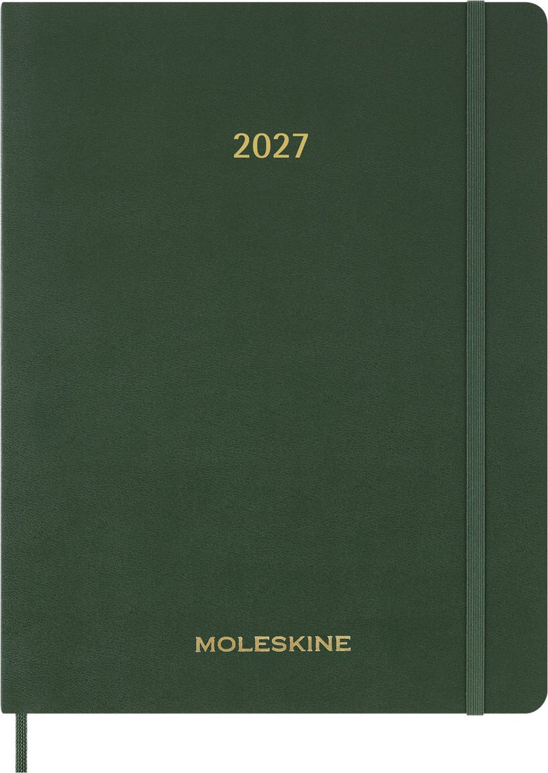 Agenda 15 mesi Moleskine - 2027 - agenda essenziale - settimanale - verticale - xxl - verde mirto