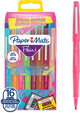 Pennarelli Paper Mate Flair | punto medio (0,7 mm) | vari colori retrò | 16 pezzi