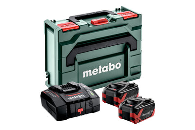 Set base Metabo 2 x lihdx 18v 8.0 ah | con caricabatterie super veloce asc 290 - 685305000