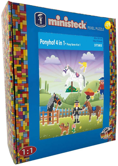 Ministeck mosaico pony farm xl scatola 1000 pezzi di giocattoli creativi.