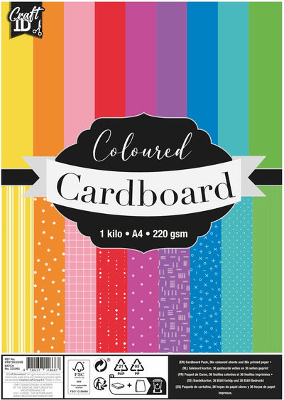 Creative Craft Group Colored Cardboard A4 220GSM, 72st.