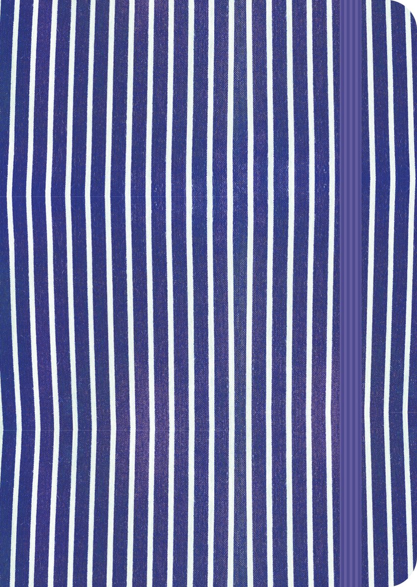 Uitgeverij karmijn carmyne's journal a5 tomoe river notitieboek - blue stripes