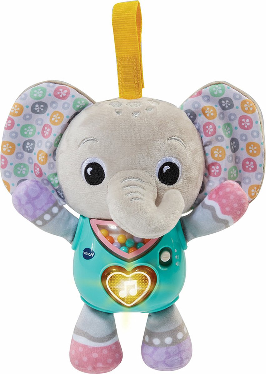 Peluche musicale elefante Vtech con luci e suoni.
