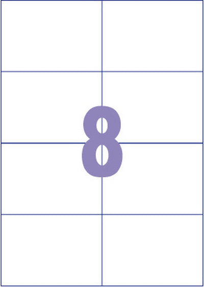Kangaro label - universal labels - inkjet laser copy - 105x74mm - 100 sheets - 8 stickers per sheet - k-10574