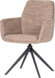 Woood grant eetkamerstoel met armleuning - melange - zand - 88x61x63