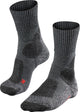 Falke tk1 anti-blaar dik wol functioneel materiaal wandelsokken heren grijs - maat 39-41