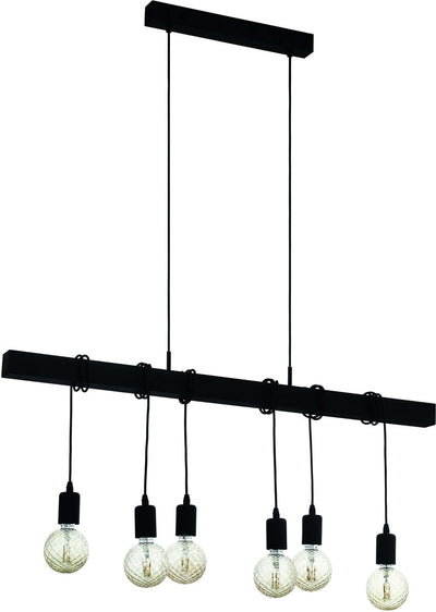 Lampada a sospensione Eglo Townshend - e27 - 100 cm - nera