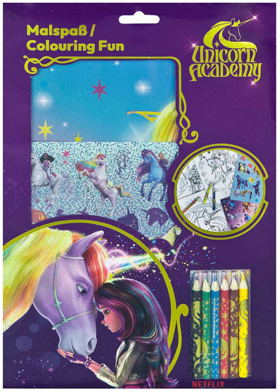 Undercover Unicorn Academy Color set with stickers and pencils