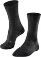 Falke tk2 wool anti-blaar dik wol functioneel materiaal wandelsokken dames grijs - maat 39-40