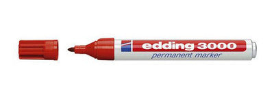 Rotulador permanente Edding 3000 (rojo)