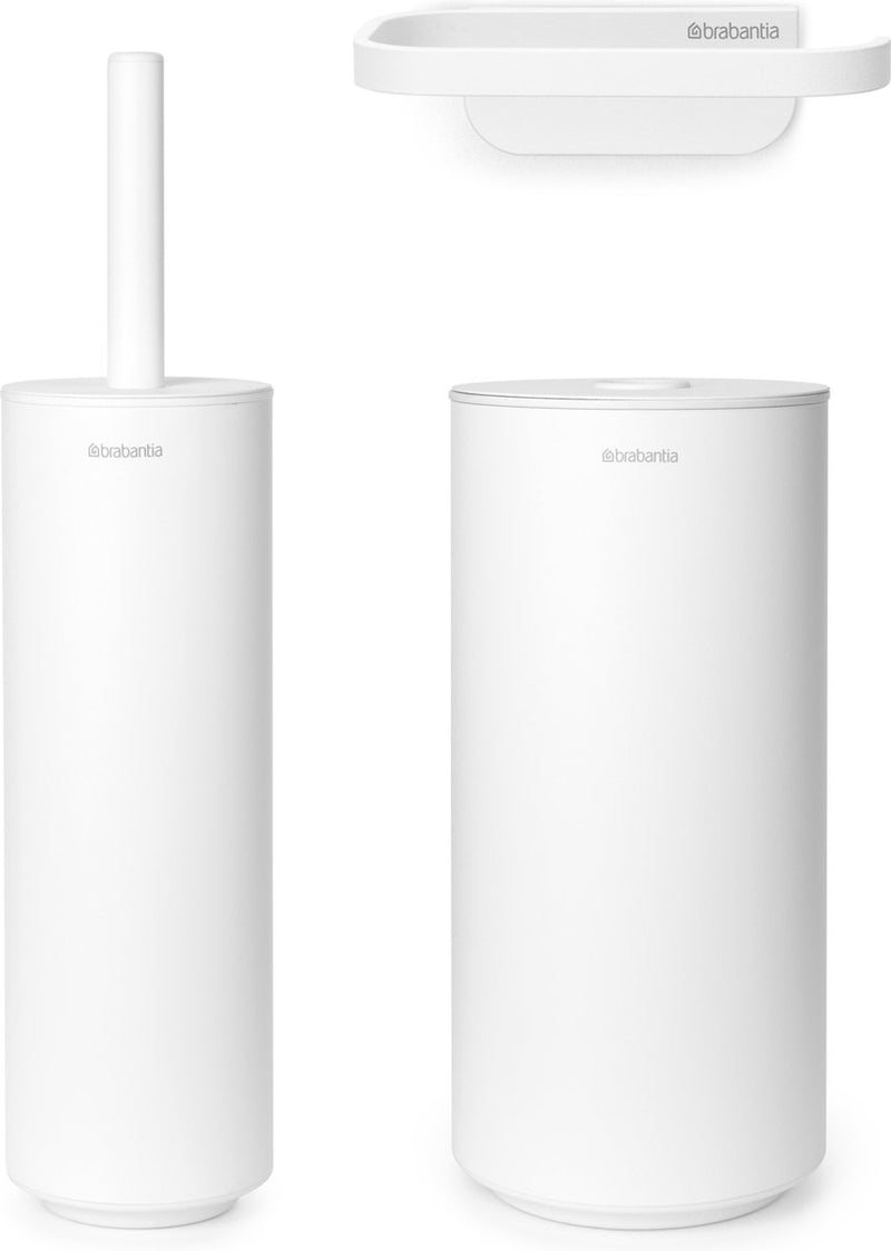 Accessori toilette Brabantia Mindset - 3 pezzi - Mineral Fresh White