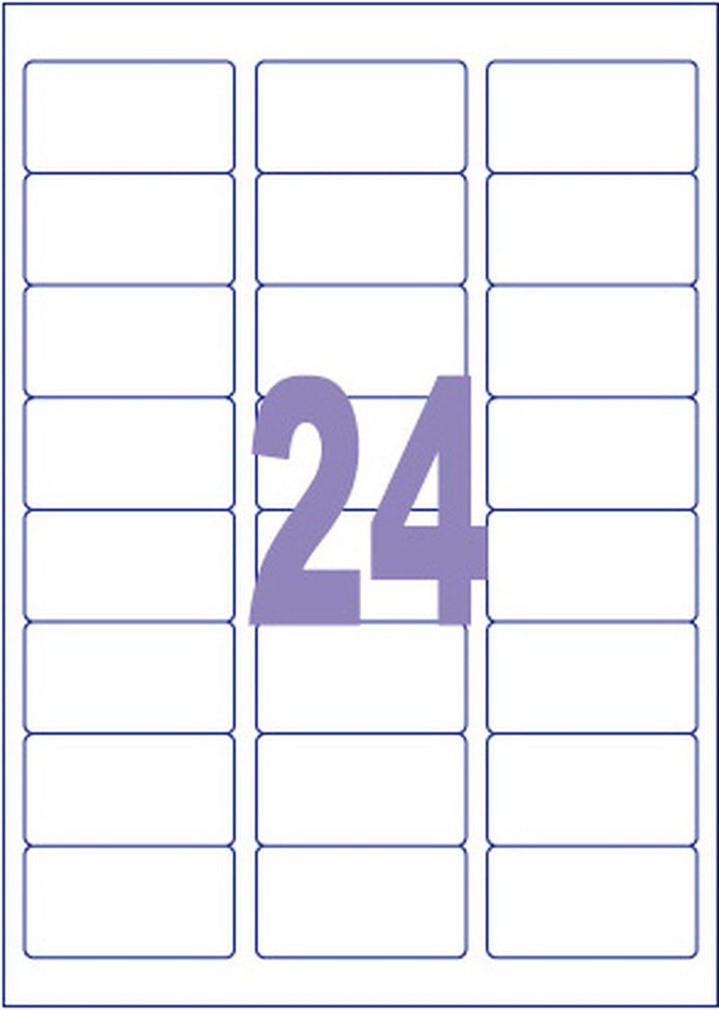 Kangaro etiket - inkjet laser kopieer - 63,5x33,9mm - 100 vel - 24 stickers per vel - k-6333