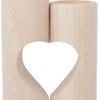 Portacandele in legno Playwood cuore, 2 pezzi.