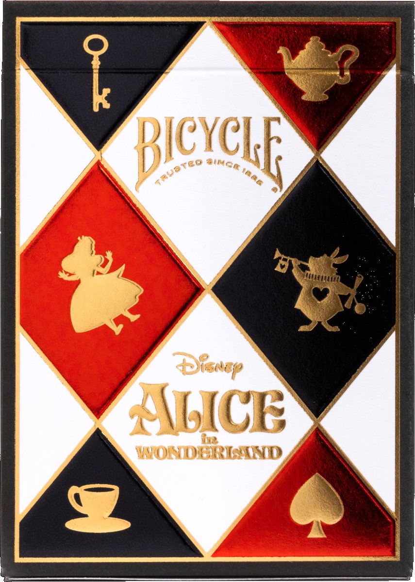 Bicycle disney - alice in wonderland - premium speelkaarten - poker - creatives - collectible