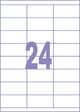 Kangaro labels - universal - inkjet laser copy - 70x35mm - 100 sheets - 24 stickers per sheet - k-7035