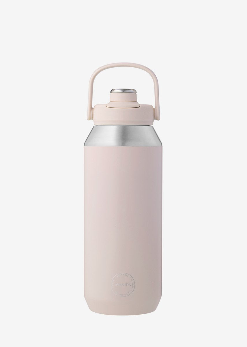 Aya ida aya ida - sports bottle - drinkfles - thermosfles - waterfles - rvs - 950 ml - soft rose