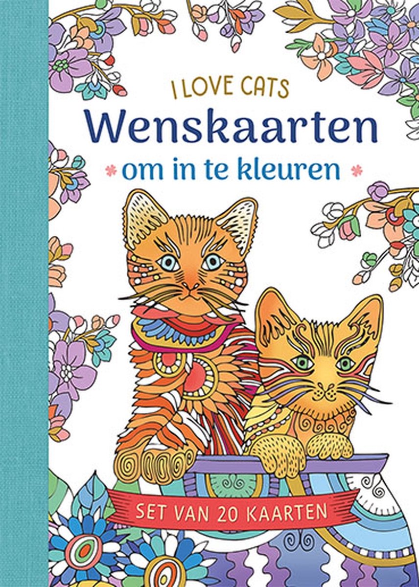Deltas wenskaarten om in te kleuren