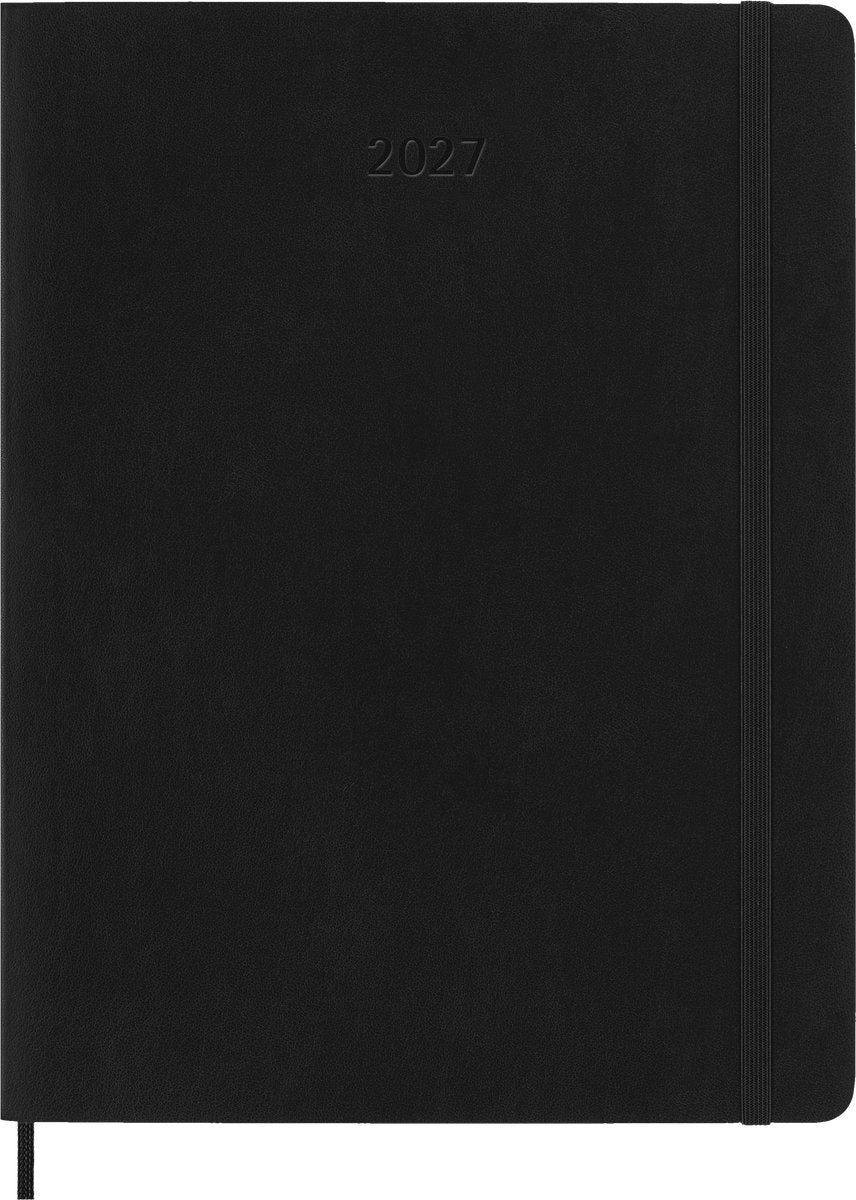 Agenda Moleskine 12 mesi - 2027 - settimanale - xl - copertina morbida - nera
