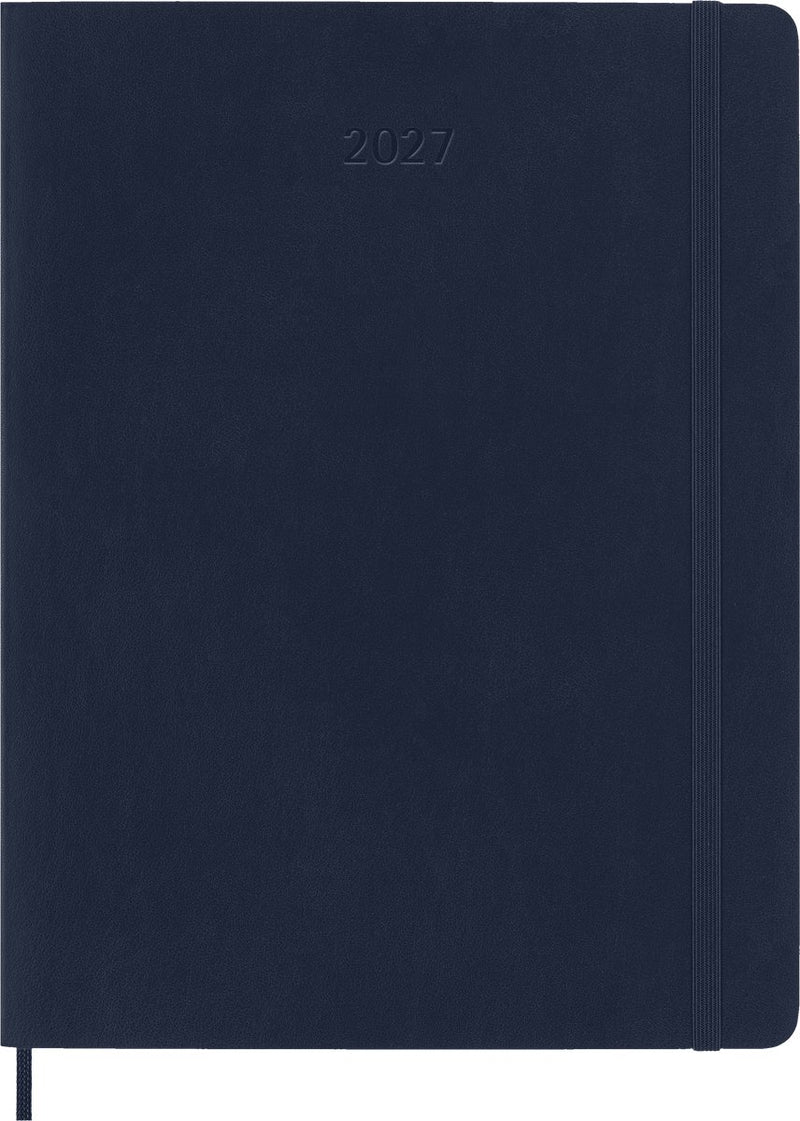 Agenda Moleskine 12 mesi - 2027 - settimanale - xl - copertina morbida - blu zaffiro