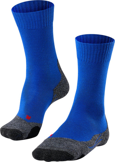 Falke tk2 calzini da passeggio da uomo in materiale funzionale in lana spessa anti-vesciche blu - taglia 44-45
