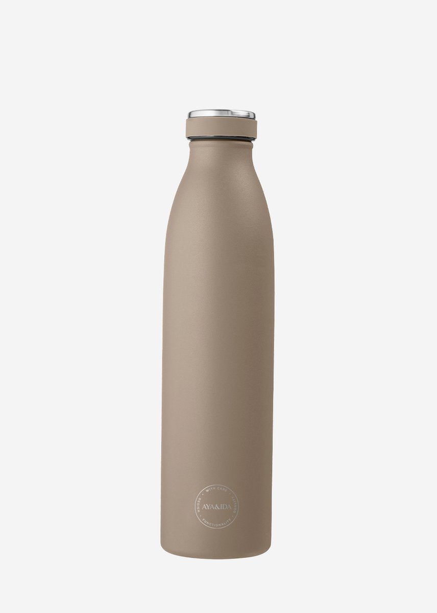 Aya ida aya ida - botella para beber - termo - botella para beber - botella de agua - para llevar - 750 ml - marrón polvoriento ¡nuevo!