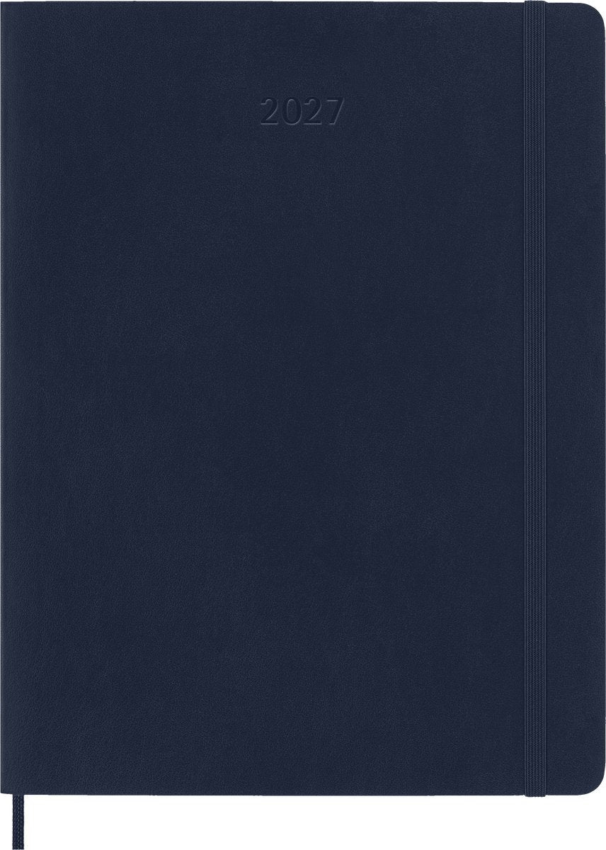 Agenda Moleskine 12 mesi - 2027 - settimanale - xl - copertina morbida - blu zaffiro