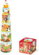 Janod - granja - mi primera pirámide de pollo - torre apilable