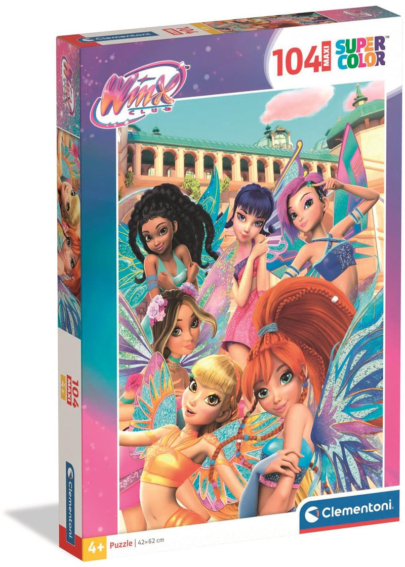 Clementoni - puzzle - 104 pezzi - winx club - puzzle per bambini dai 4 anni