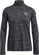Sudadera deportiva para mujer Under Armour tech 1 2 zip-twist-blk - negro - blanco