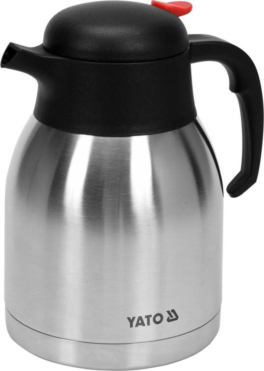 Yato yg-07013, termo negro de 1,5 l, acero inoxidable, polipropileno (pp), acero inoxidable, uso diario