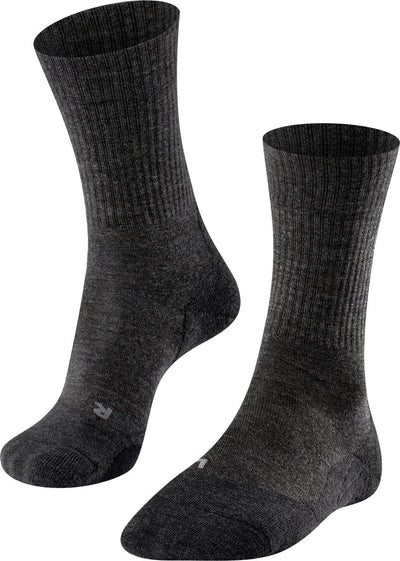 Falke tk2 wool anti-blaar dik wol functioneel materiaal wandelsokken heren grijs - maat 44-45